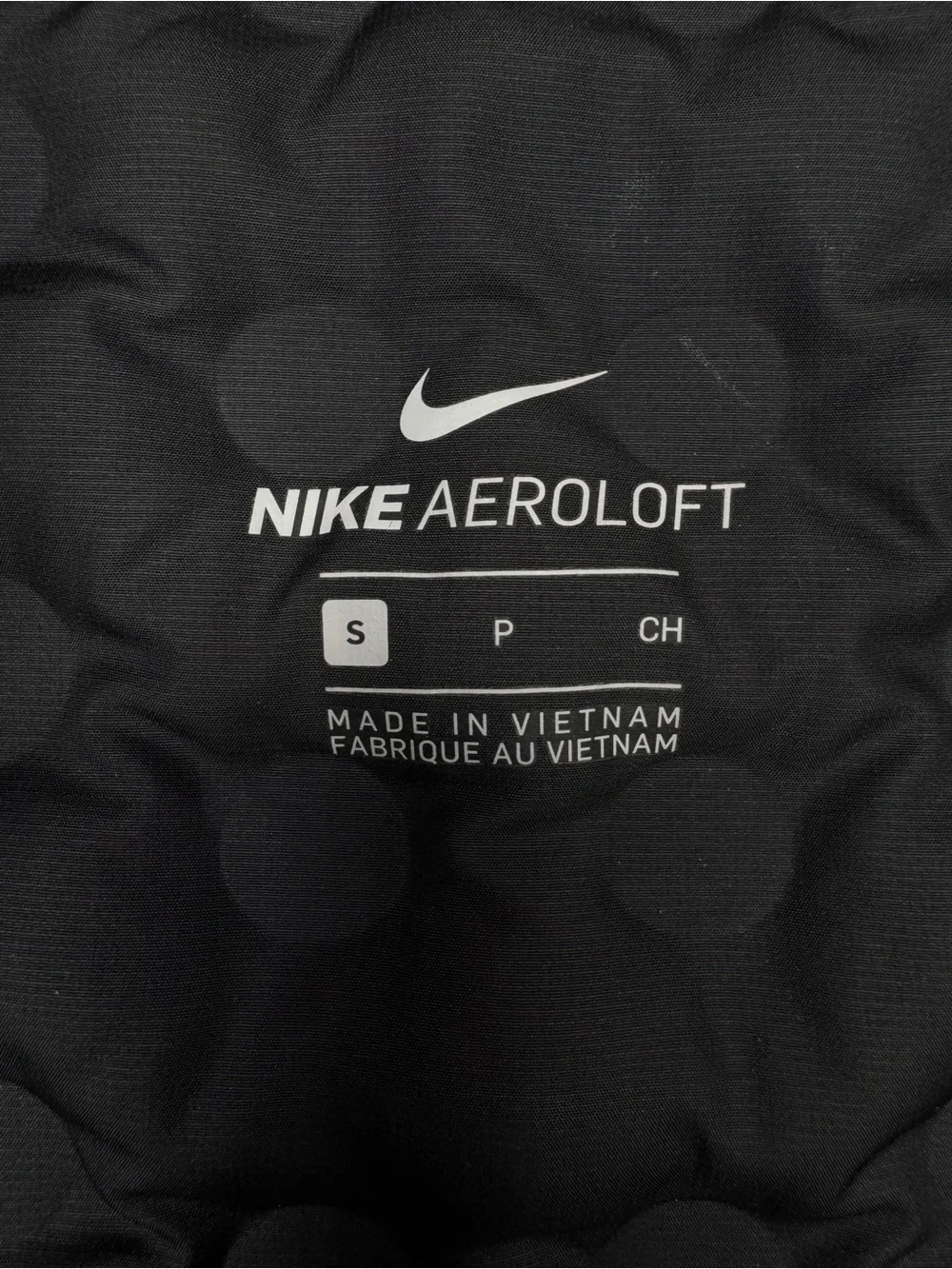 Nike Aeroloft Down Running Vest S Quilted Puffer Black CZ1607